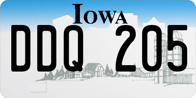 IA license plate DDQ205