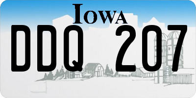 IA license plate DDQ207
