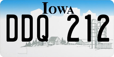 IA license plate DDQ212