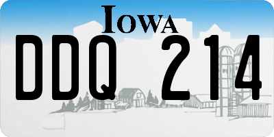 IA license plate DDQ214