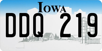 IA license plate DDQ219