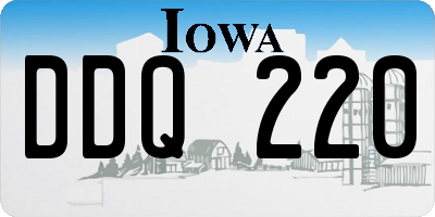 IA license plate DDQ220