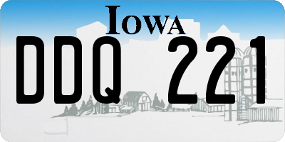 IA license plate DDQ221