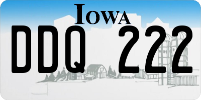 IA license plate DDQ222