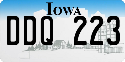 IA license plate DDQ223