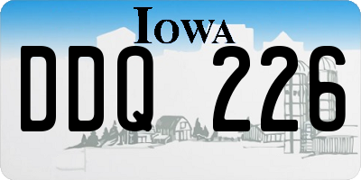 IA license plate DDQ226
