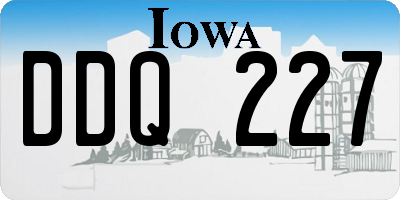IA license plate DDQ227