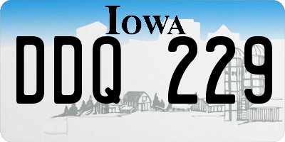 IA license plate DDQ229