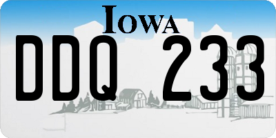 IA license plate DDQ233