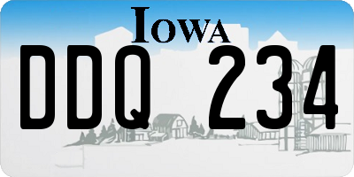 IA license plate DDQ234