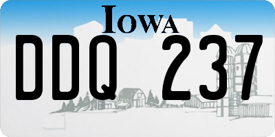IA license plate DDQ237