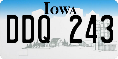 IA license plate DDQ243