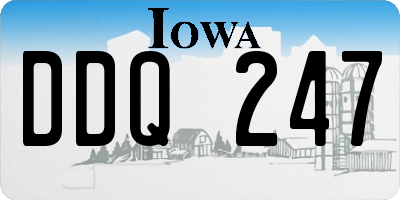 IA license plate DDQ247