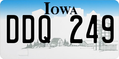 IA license plate DDQ249