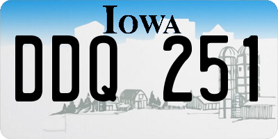 IA license plate DDQ251