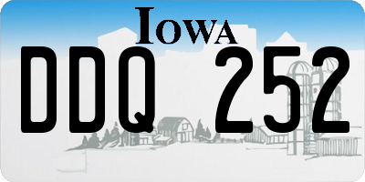 IA license plate DDQ252