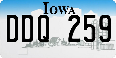 IA license plate DDQ259