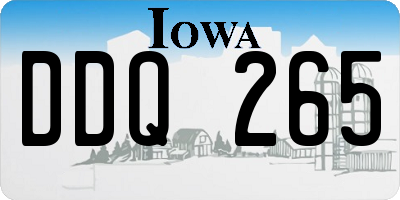 IA license plate DDQ265