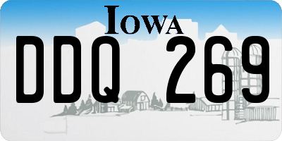 IA license plate DDQ269