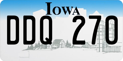 IA license plate DDQ270