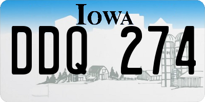 IA license plate DDQ274