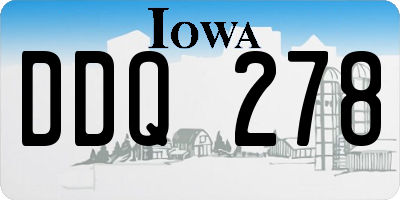 IA license plate DDQ278