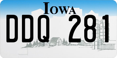 IA license plate DDQ281