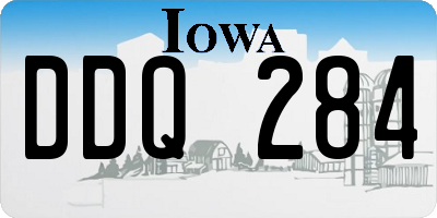IA license plate DDQ284