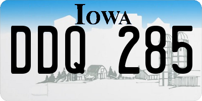IA license plate DDQ285