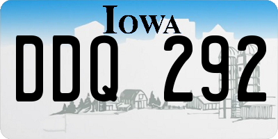 IA license plate DDQ292