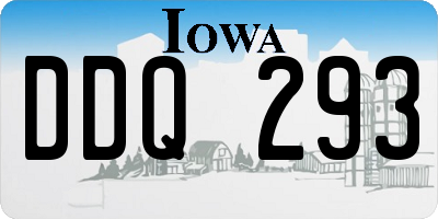 IA license plate DDQ293