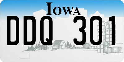 IA license plate DDQ301