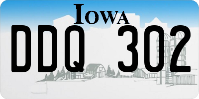 IA license plate DDQ302