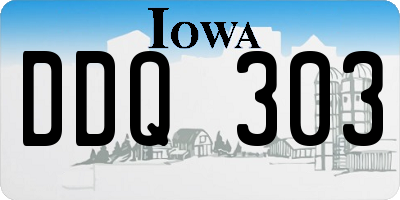 IA license plate DDQ303