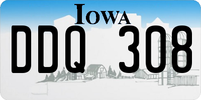 IA license plate DDQ308