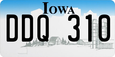 IA license plate DDQ310
