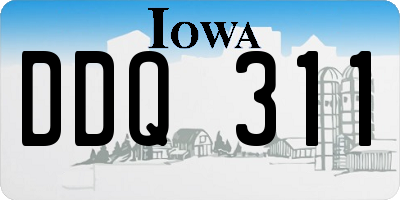 IA license plate DDQ311