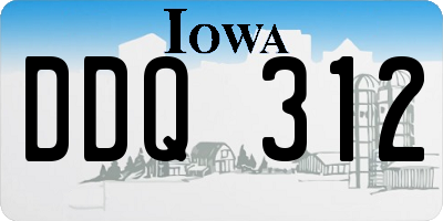 IA license plate DDQ312