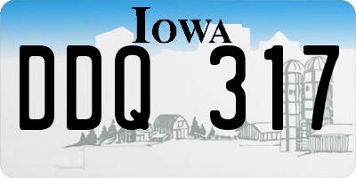IA license plate DDQ317