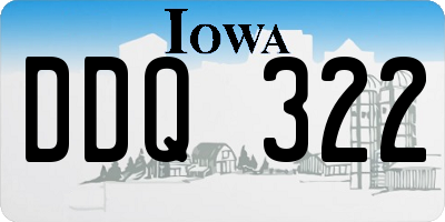 IA license plate DDQ322