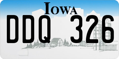 IA license plate DDQ326
