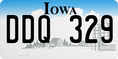 IA license plate DDQ329