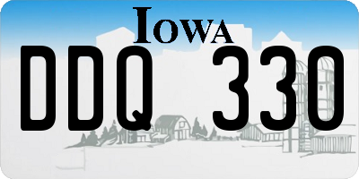 IA license plate DDQ330