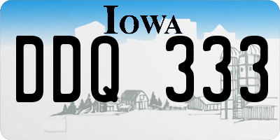 IA license plate DDQ333