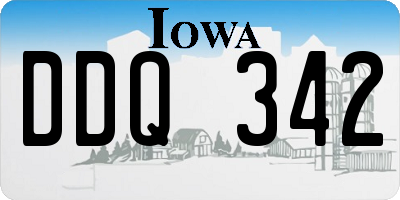IA license plate DDQ342