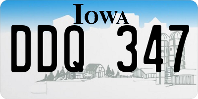 IA license plate DDQ347