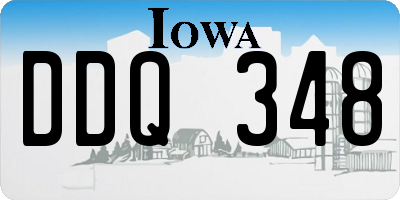 IA license plate DDQ348