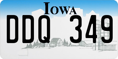 IA license plate DDQ349