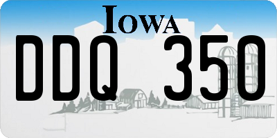 IA license plate DDQ350