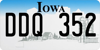 IA license plate DDQ352